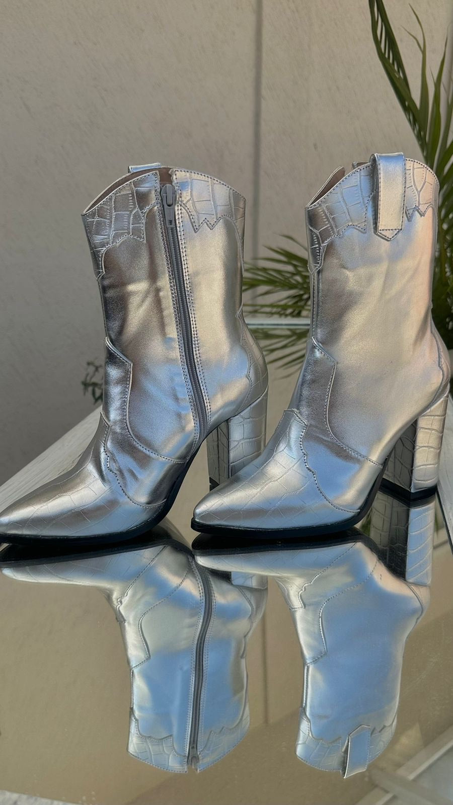 Prisco Silver Boots